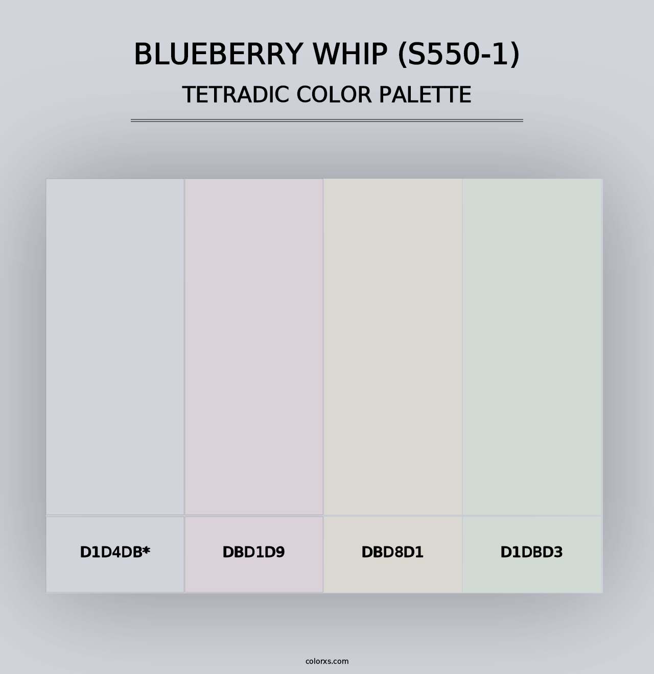 Blueberry Whip (S550-1) - Tetradic Color Palette