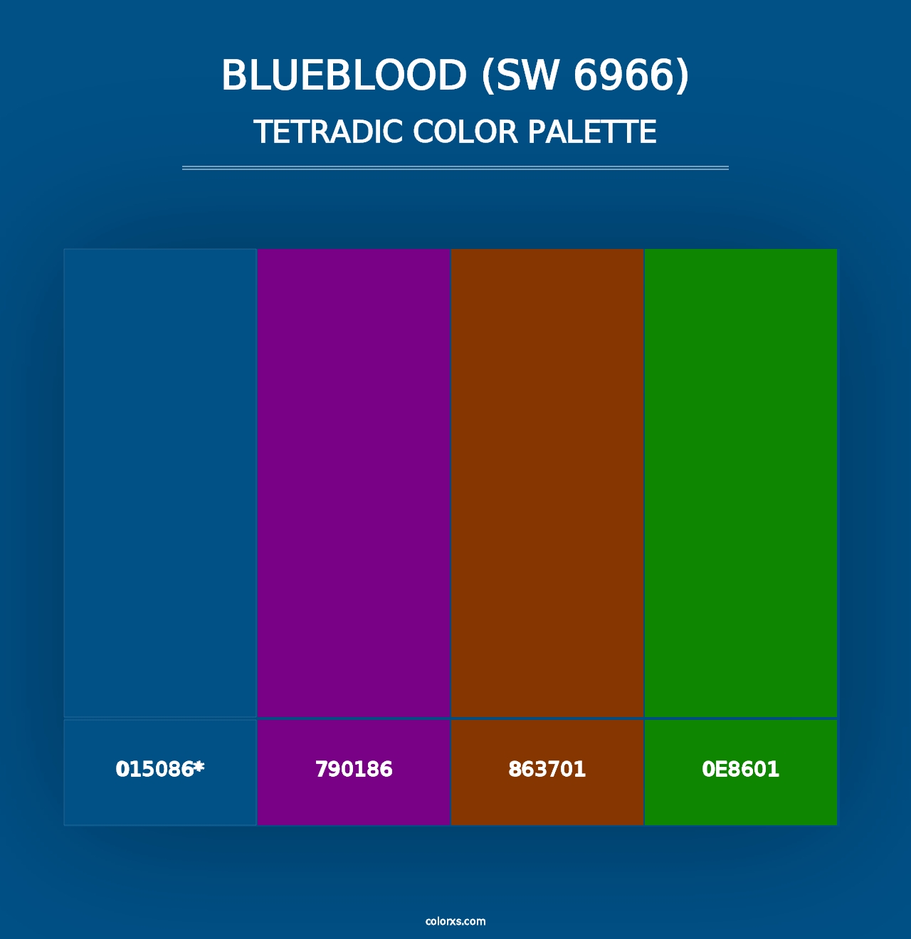 Blueblood (SW 6966) - Tetradic Color Palette