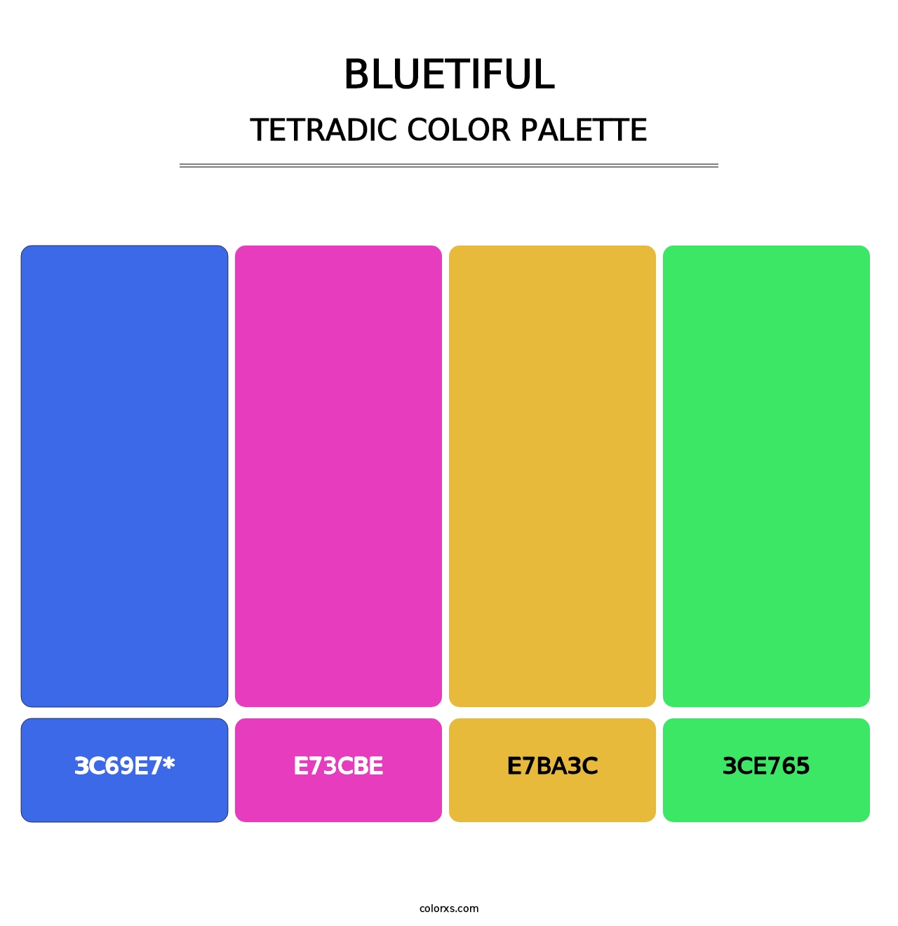 Bluetiful - Tetradic Color Palette