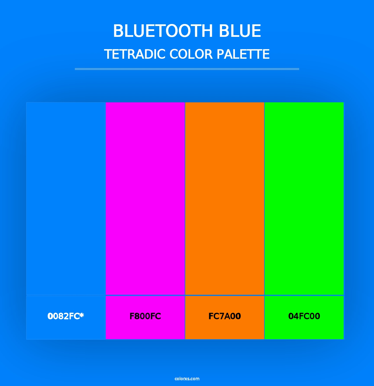 Bluetooth Blue - Tetradic Color Palette