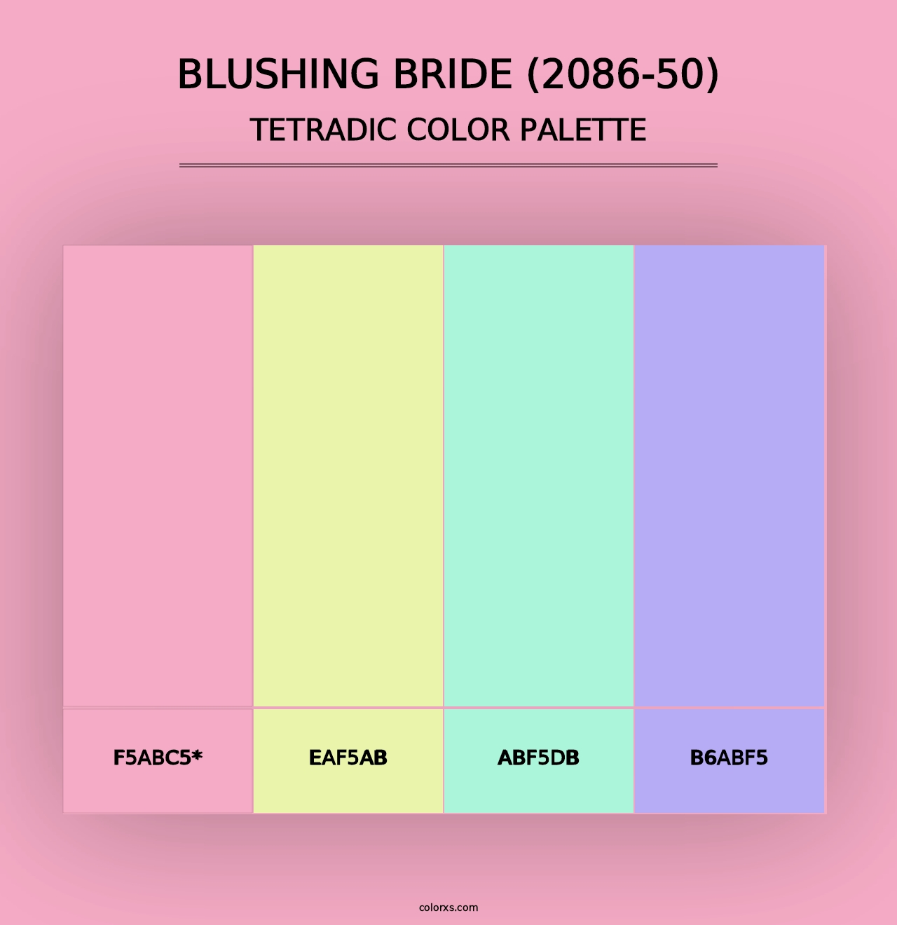 Blushing Bride (2086-50) - Tetradic Color Palette