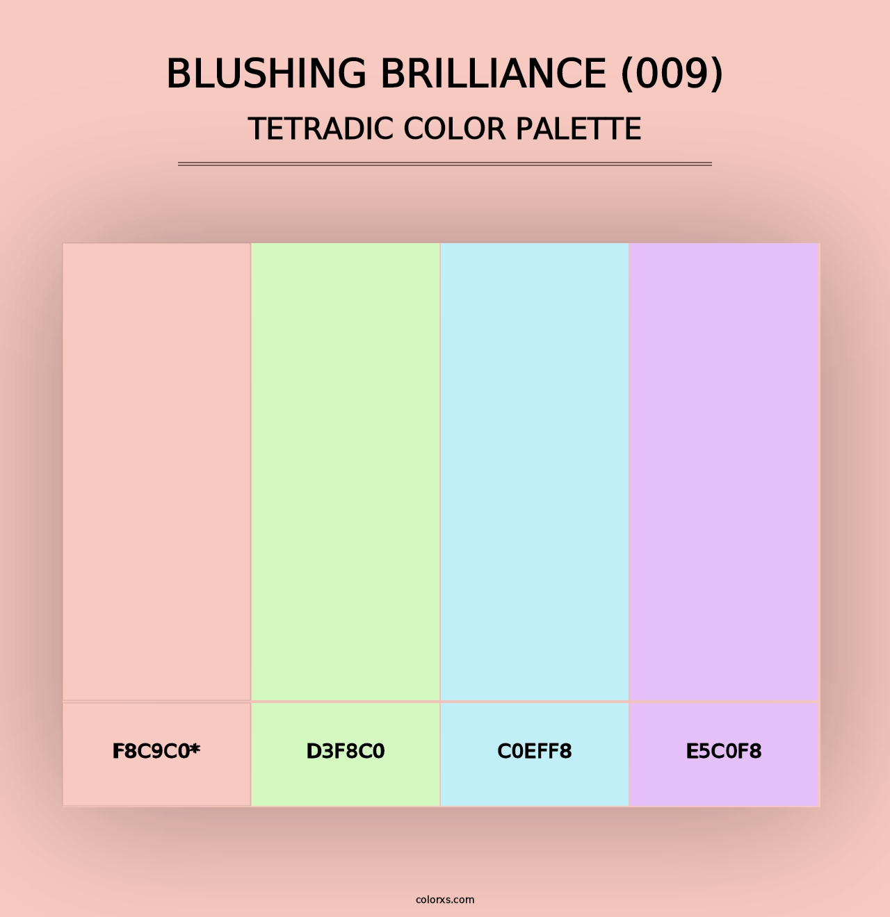 Blushing Brilliance (009) - Tetradic Color Palette