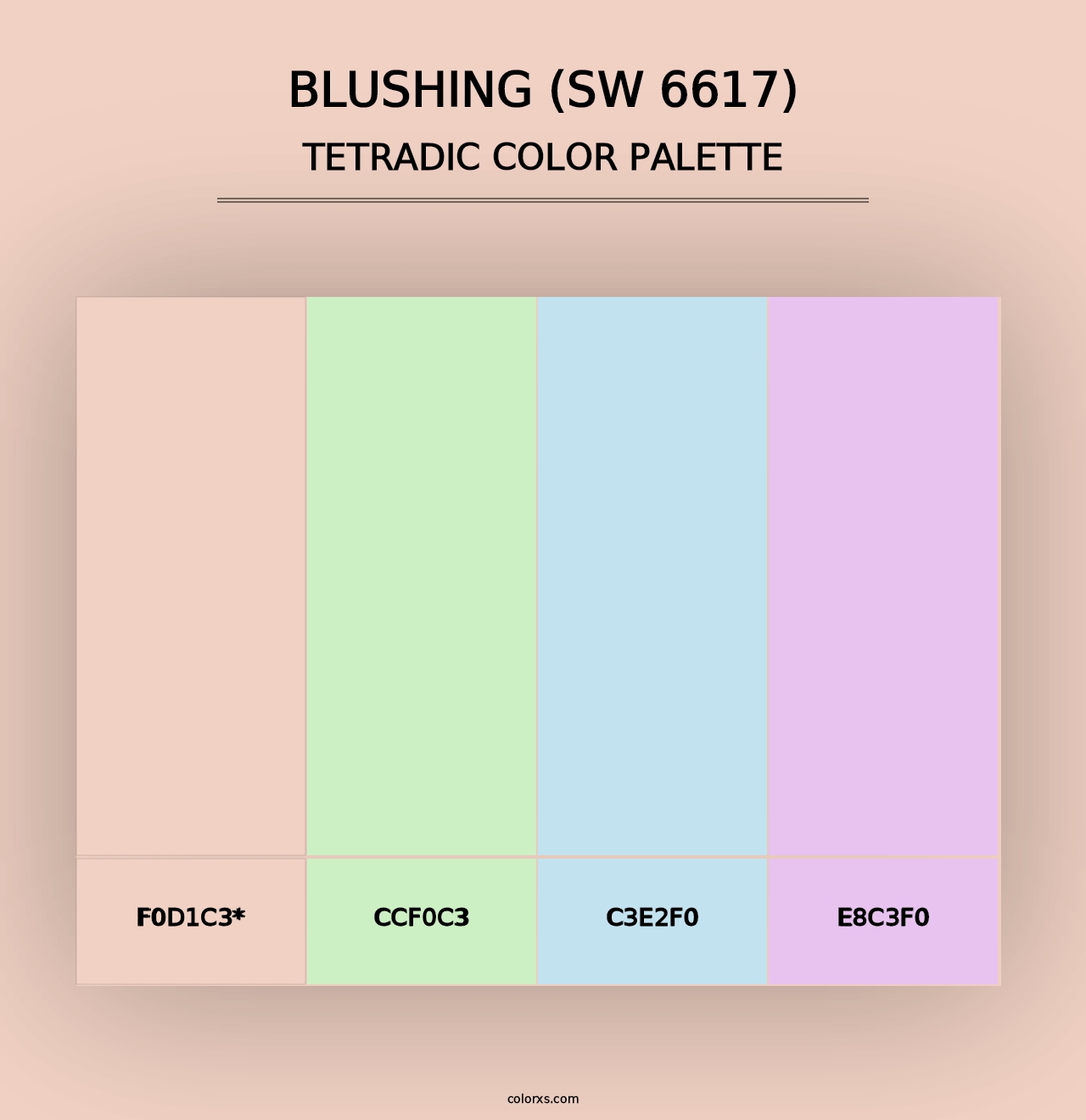 Blushing (SW 6617) - Tetradic Color Palette