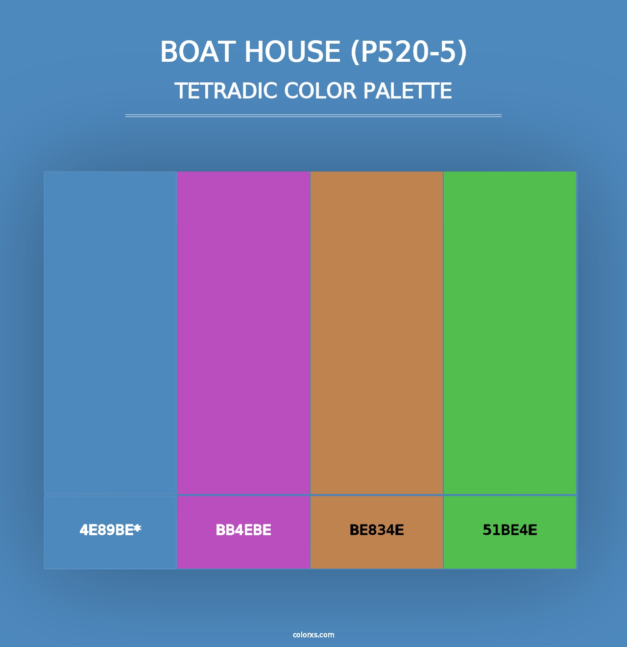 Boat House (P520-5) - Tetradic Color Palette