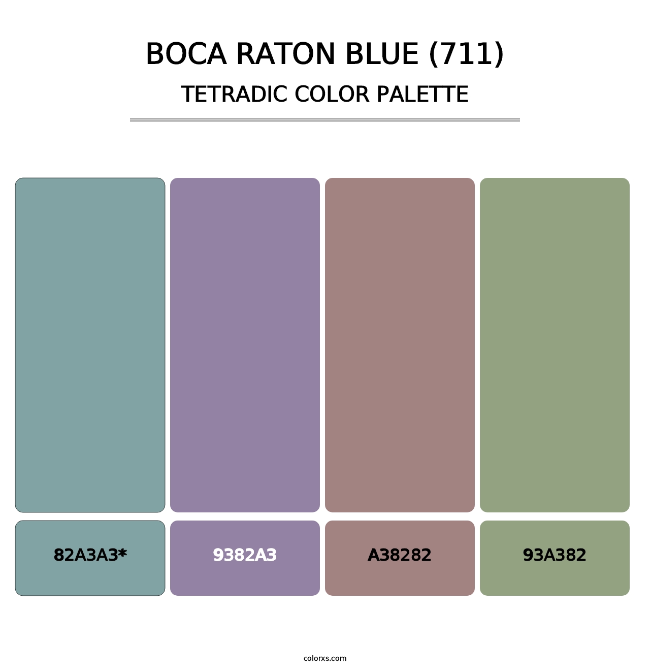 Boca Raton Blue (711) - Tetradic Color Palette