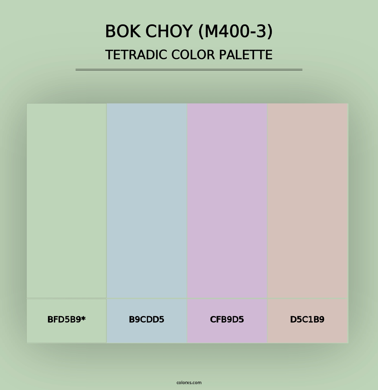 Bok Choy (M400-3) - Tetradic Color Palette