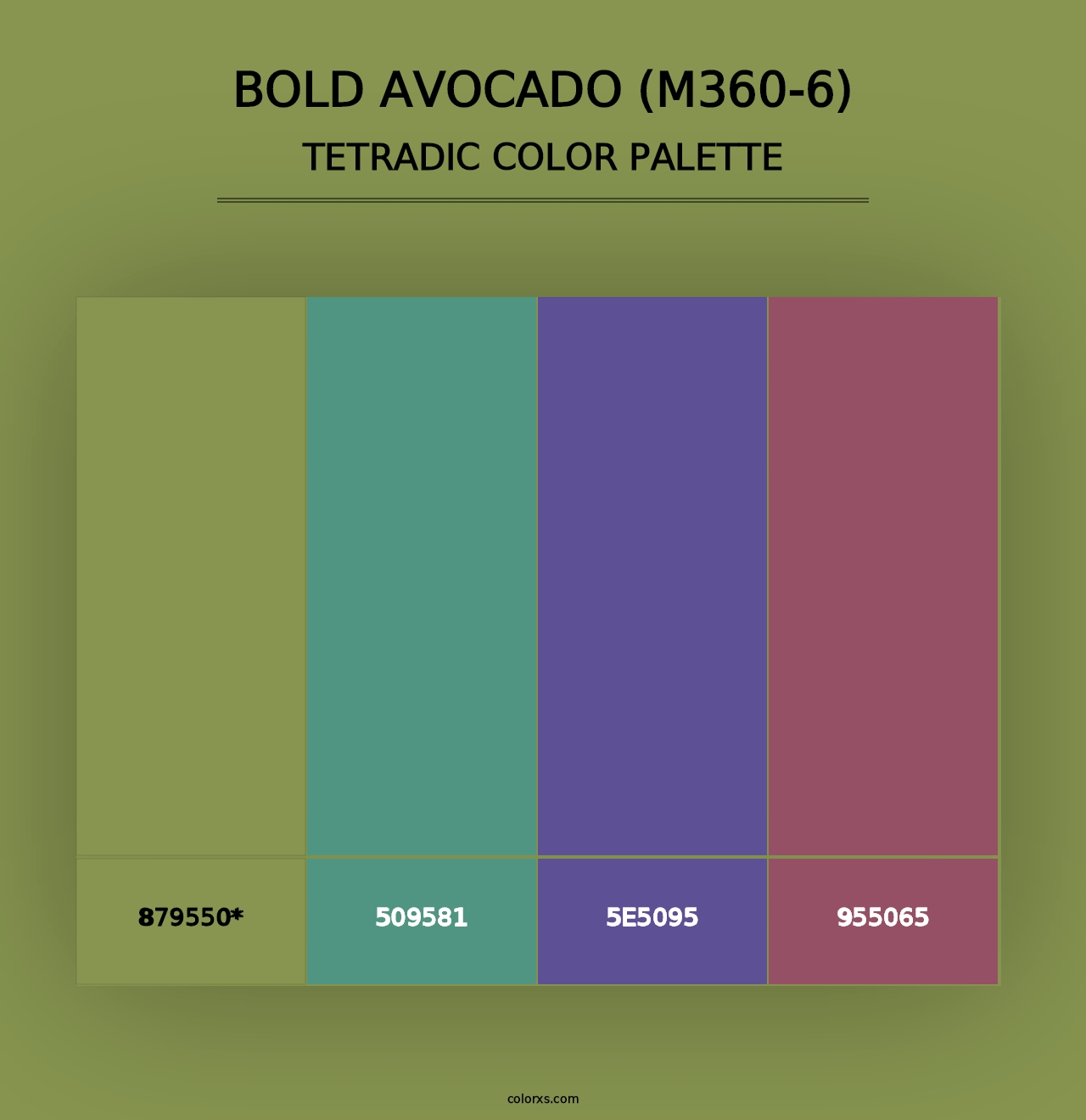 Bold Avocado (M360-6) - Tetradic Color Palette