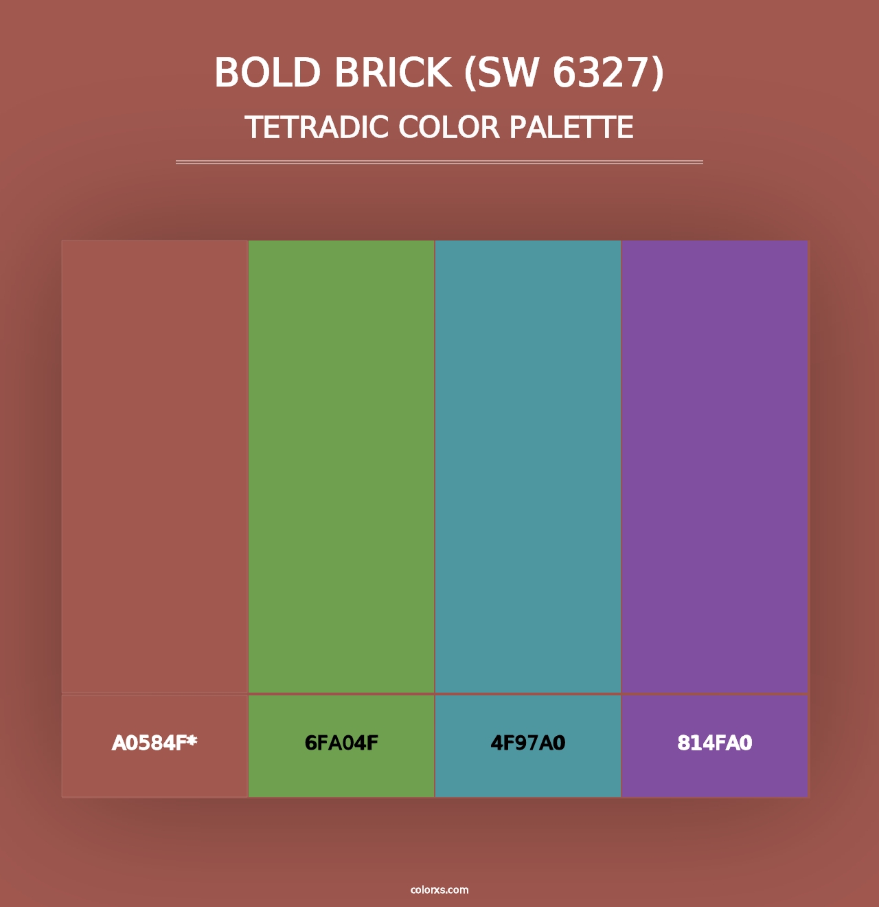 Bold Brick (SW 6327) - Tetradic Color Palette