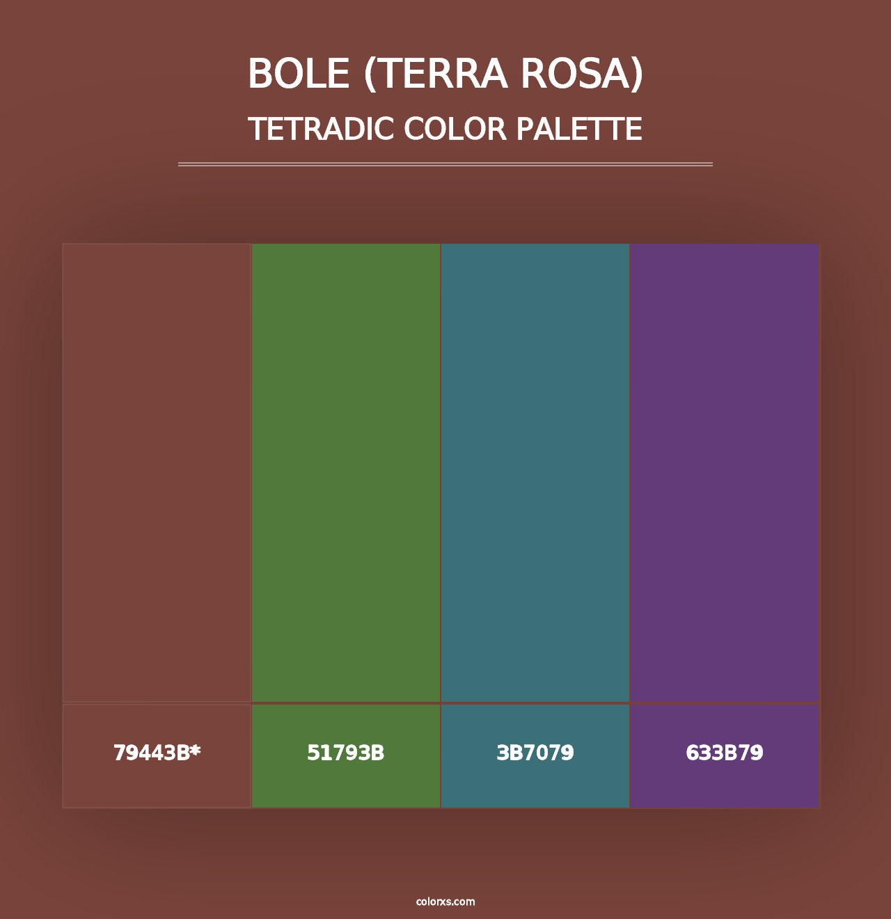 Bole (Terra Rosa) - Tetradic Color Palette