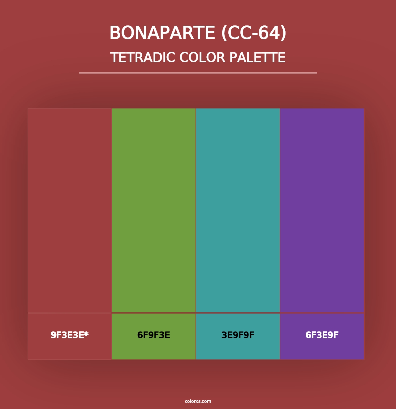 Bonaparte (CC-64) - Tetradic Color Palette