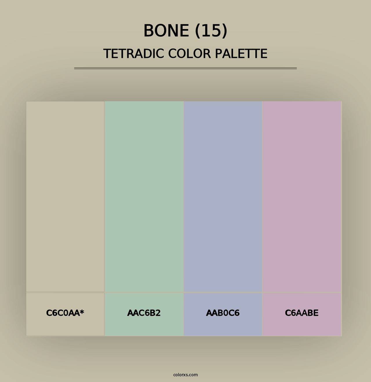 Bone (15) - Tetradic Color Palette