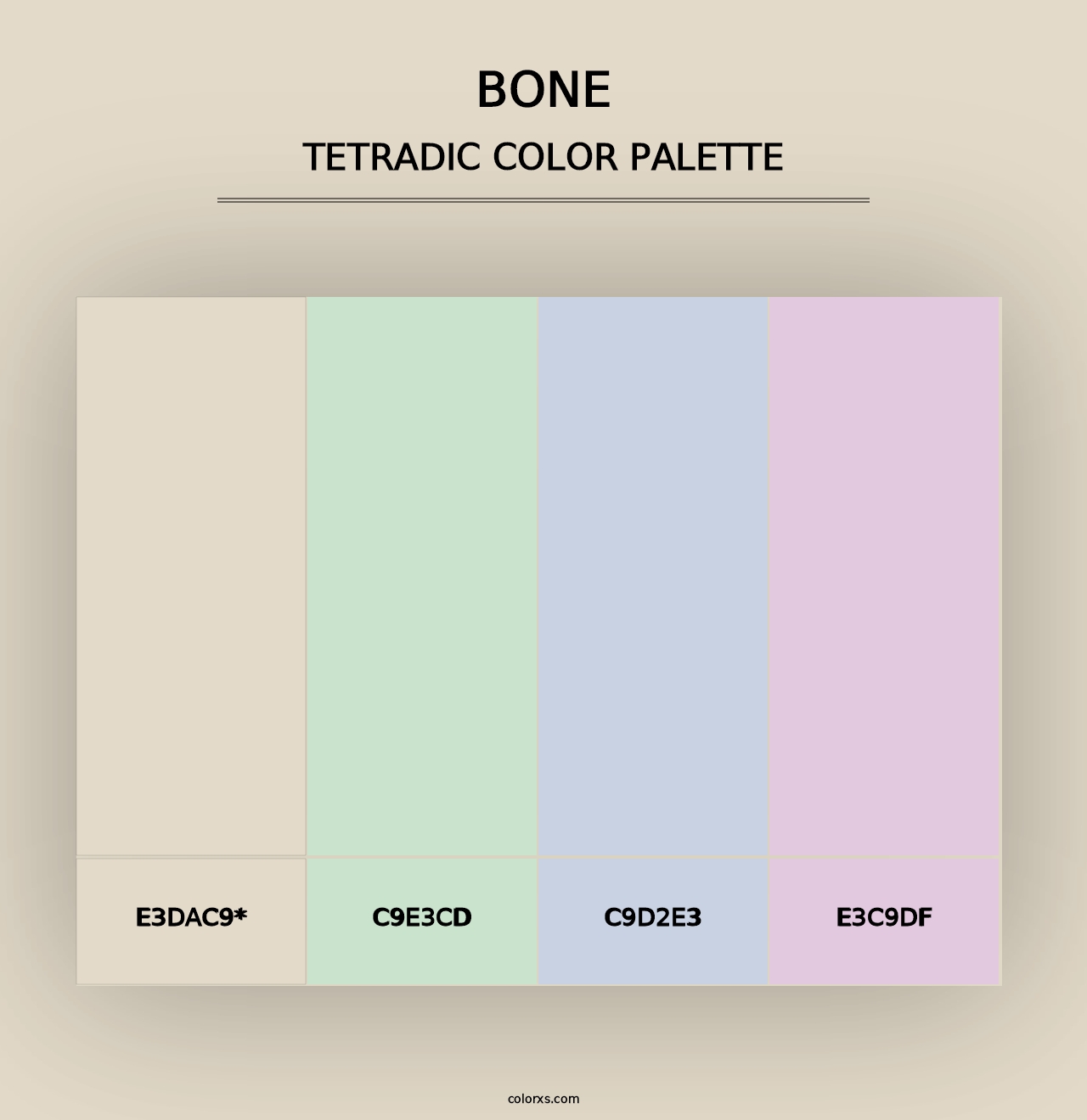 Bone - Tetradic Color Palette