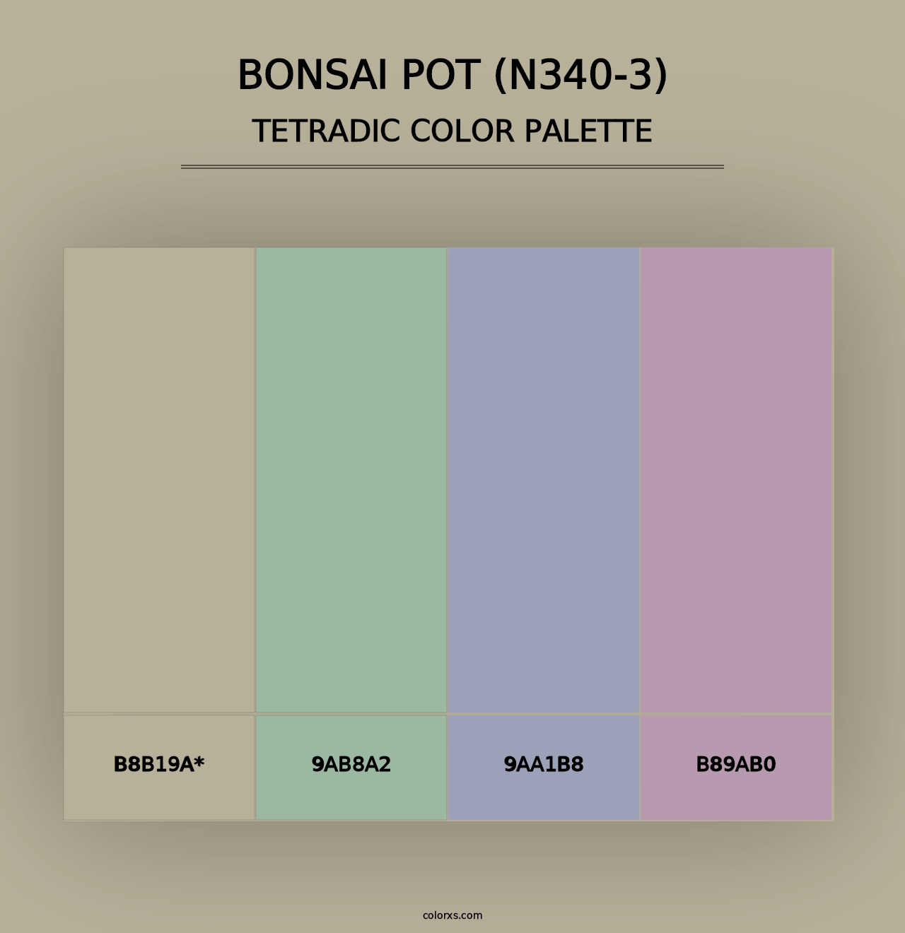 Bonsai Pot (N340-3) - Tetradic Color Palette