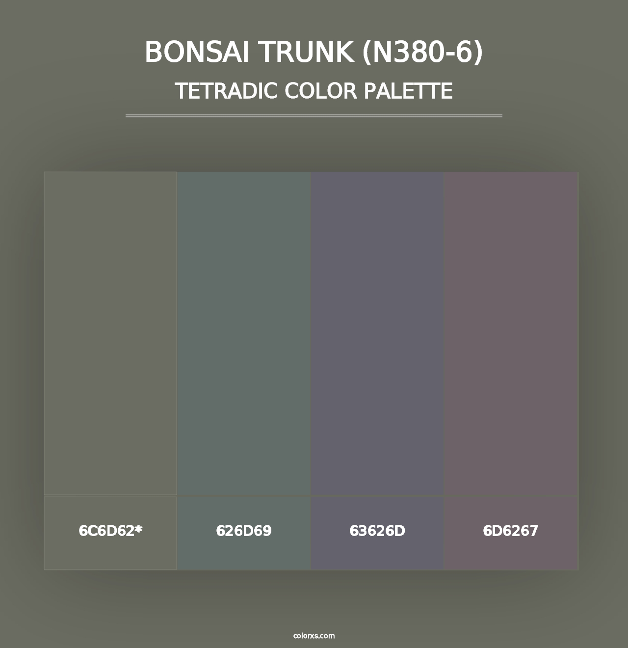 Bonsai Trunk (N380-6) - Tetradic Color Palette