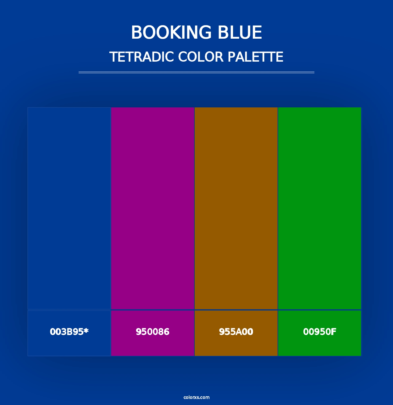 Booking Blue - Tetradic Color Palette