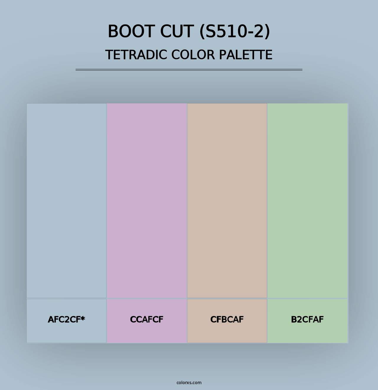 Boot Cut (S510-2) - Tetradic Color Palette