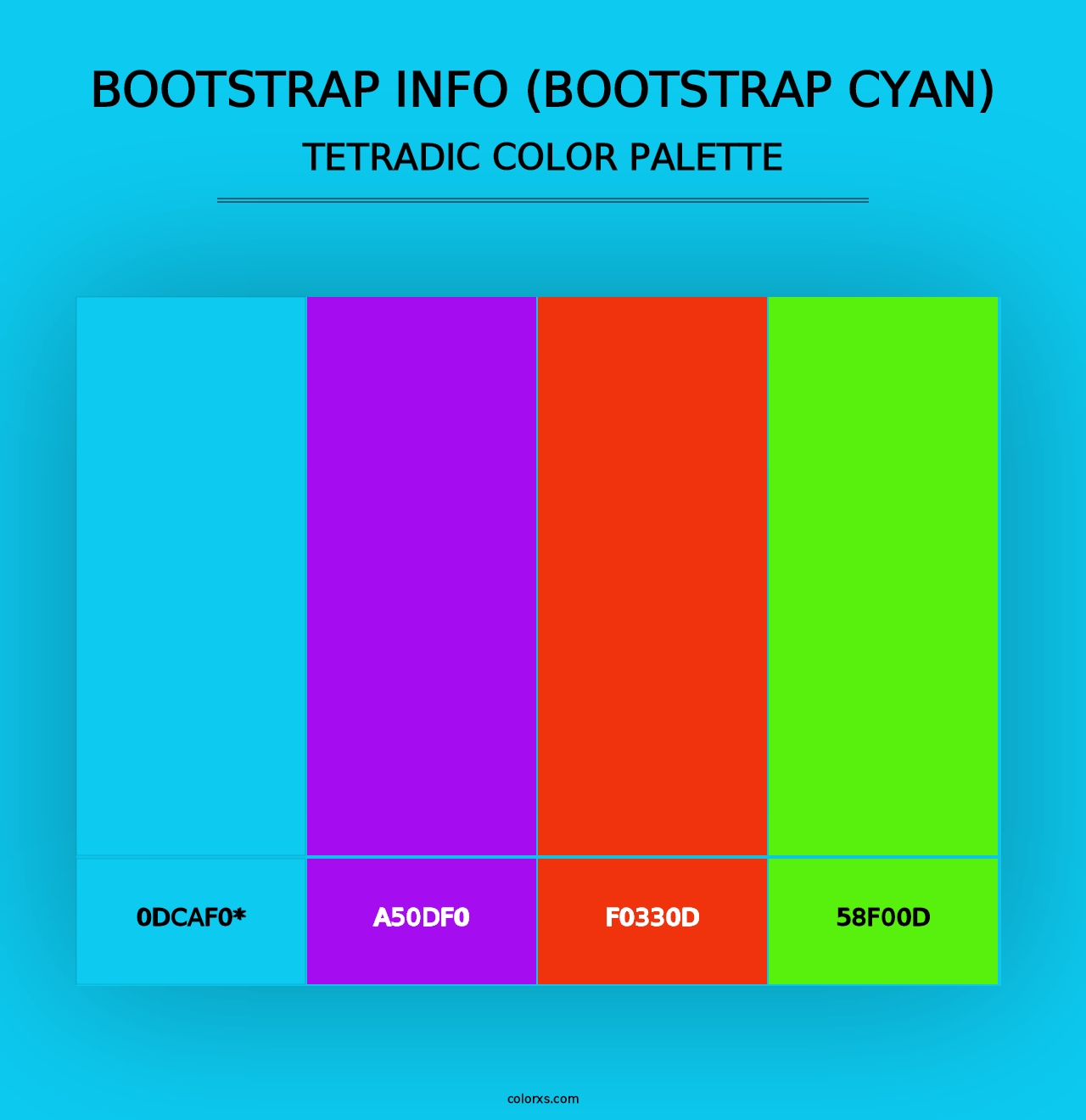 Bootstrap Info (Bootstrap Cyan) - Tetradic Color Palette