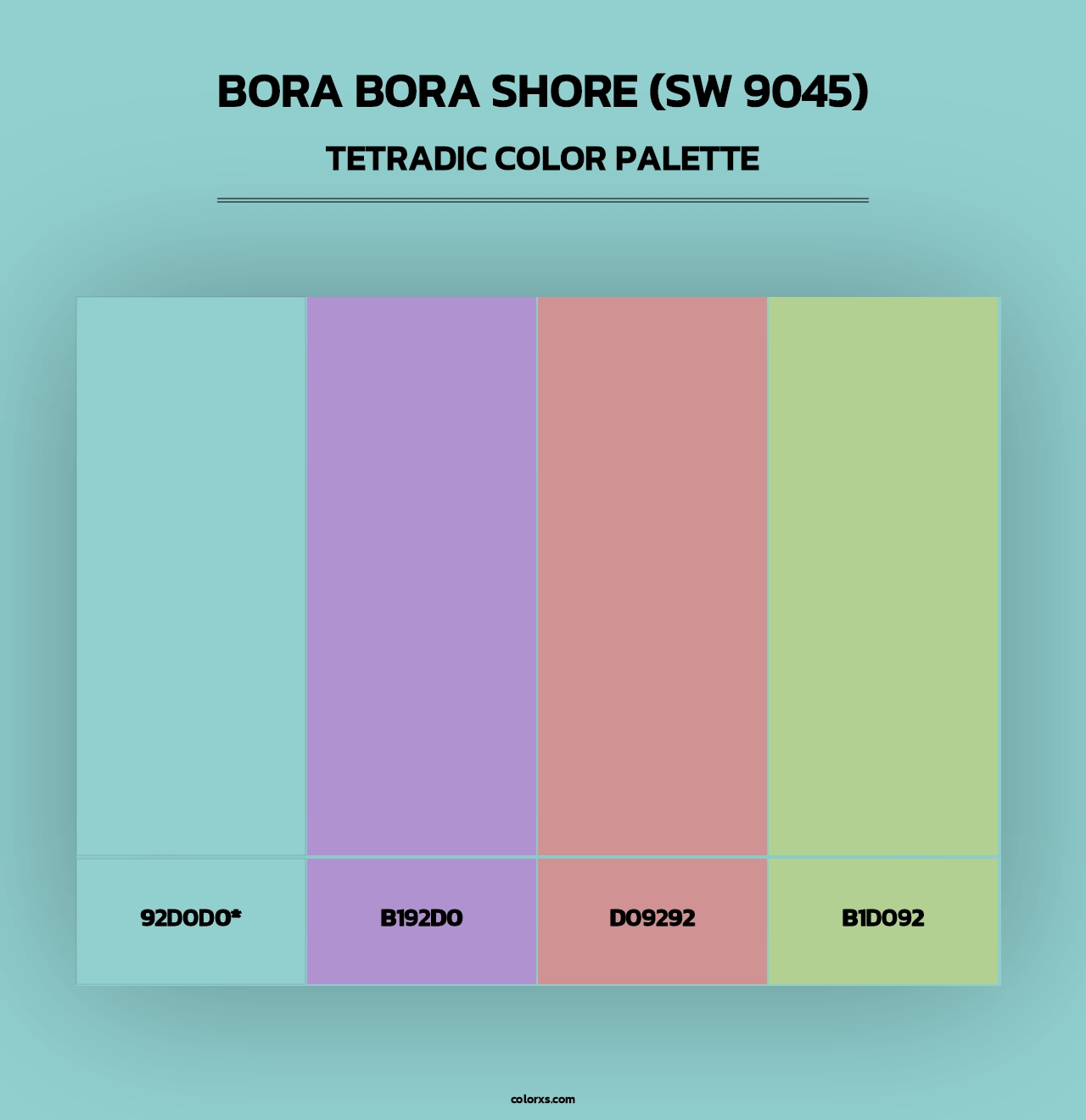 Bora Bora Shore (SW 9045) - Tetradic Color Palette