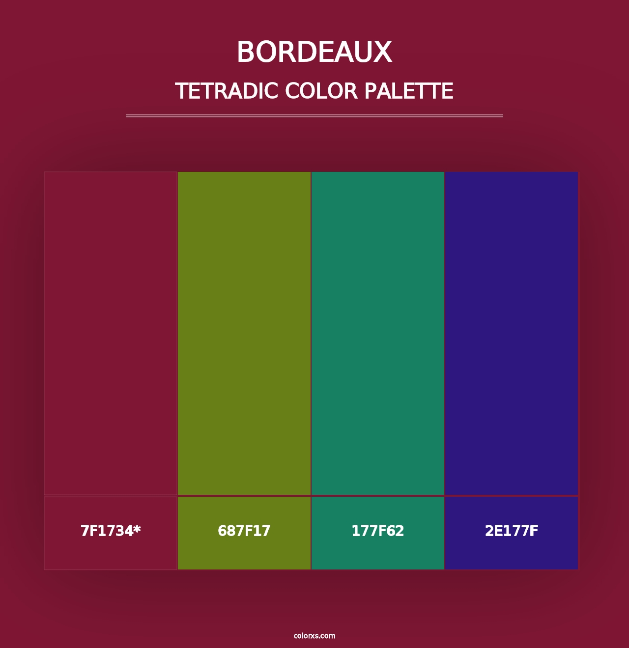 Bordeaux - Tetradic Color Palette