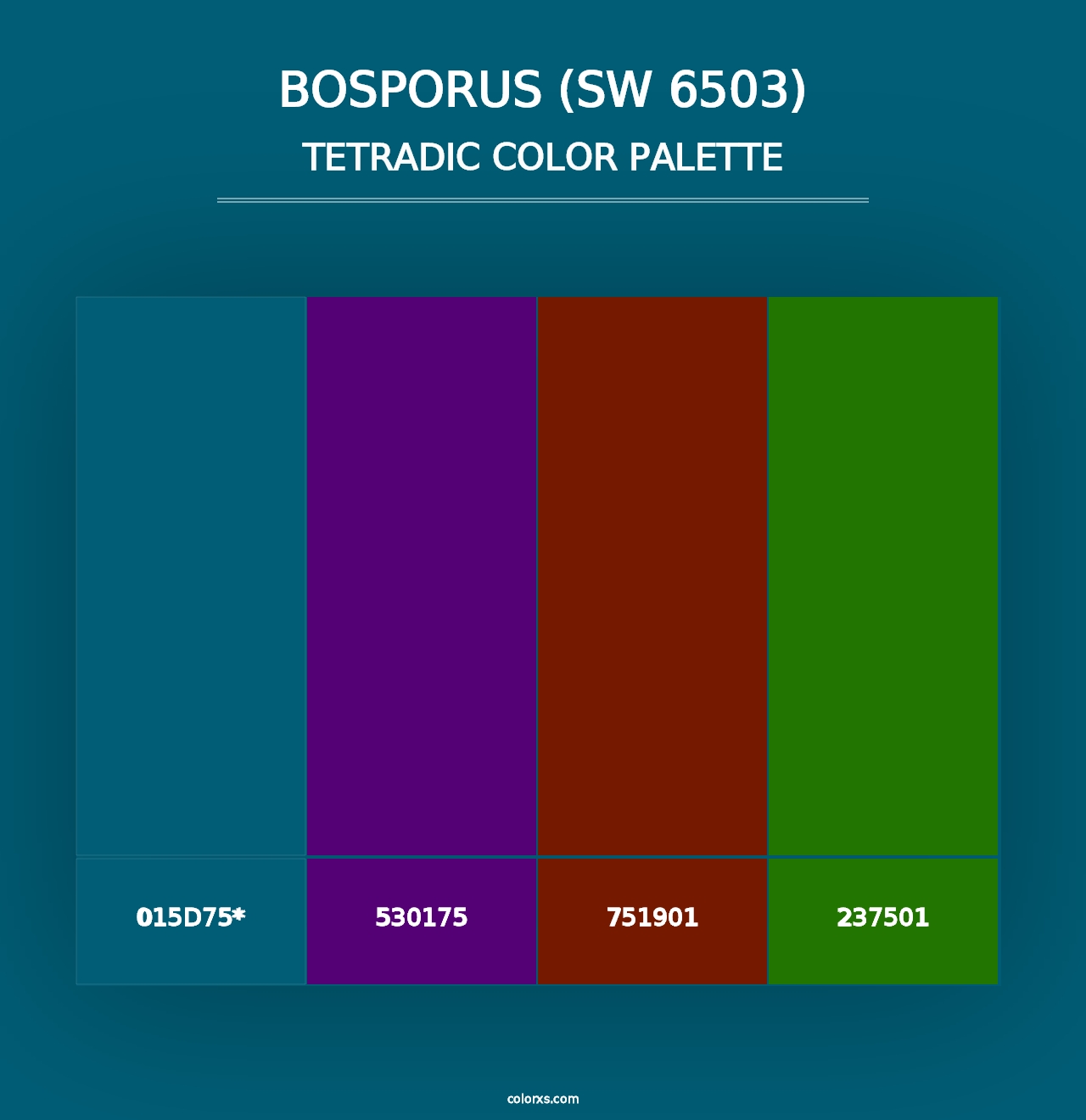 Bosporus (SW 6503) - Tetradic Color Palette