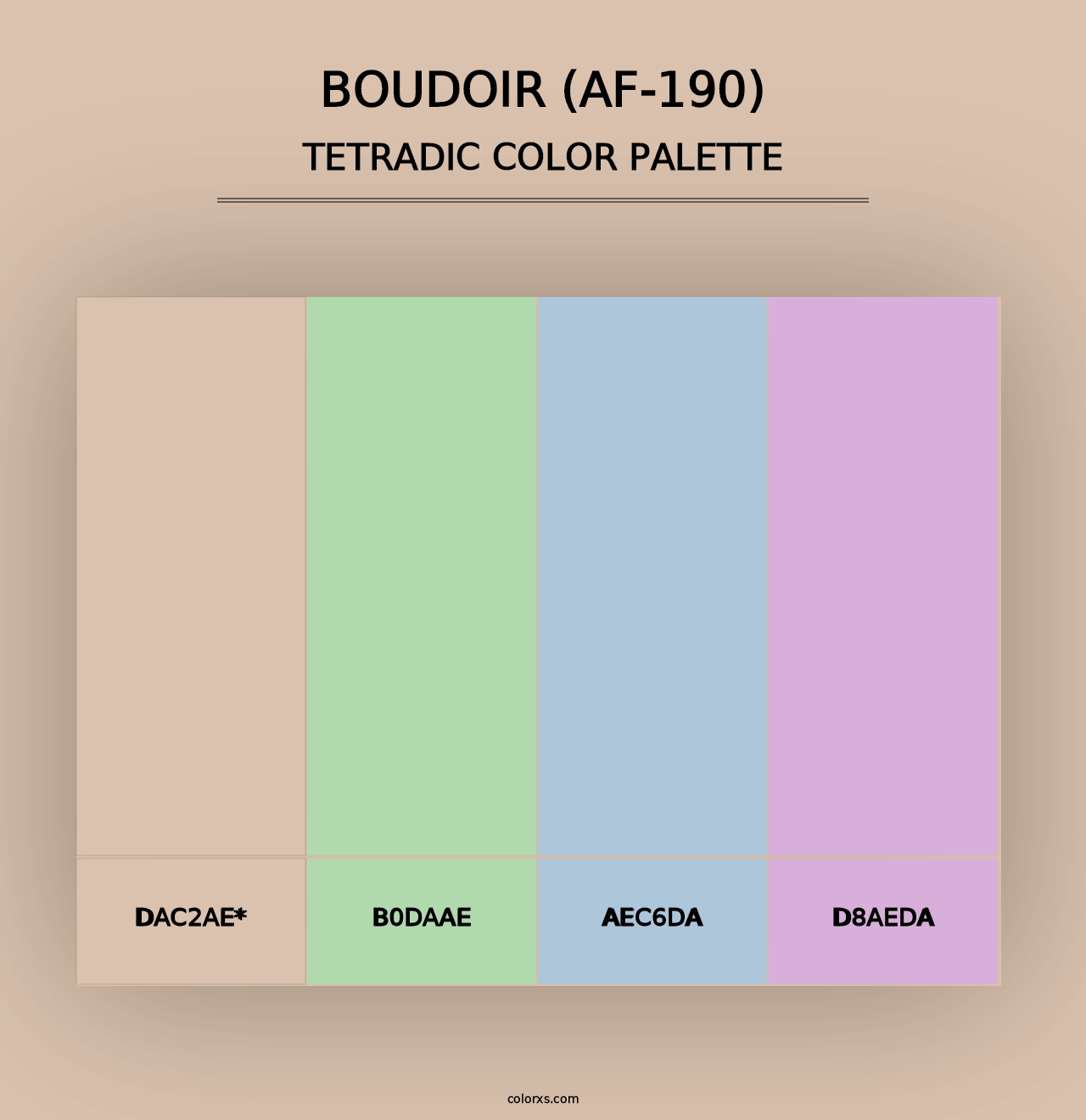 Boudoir (AF-190) - Tetradic Color Palette