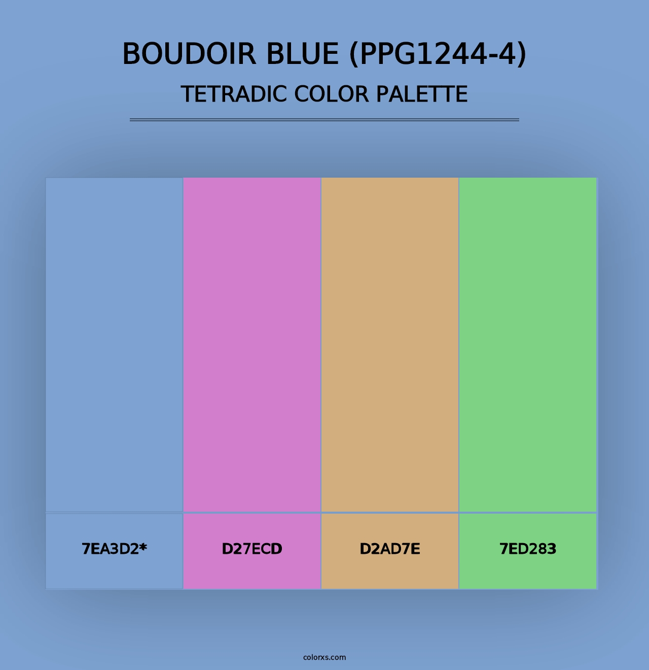 Boudoir Blue (PPG1244-4) - Tetradic Color Palette