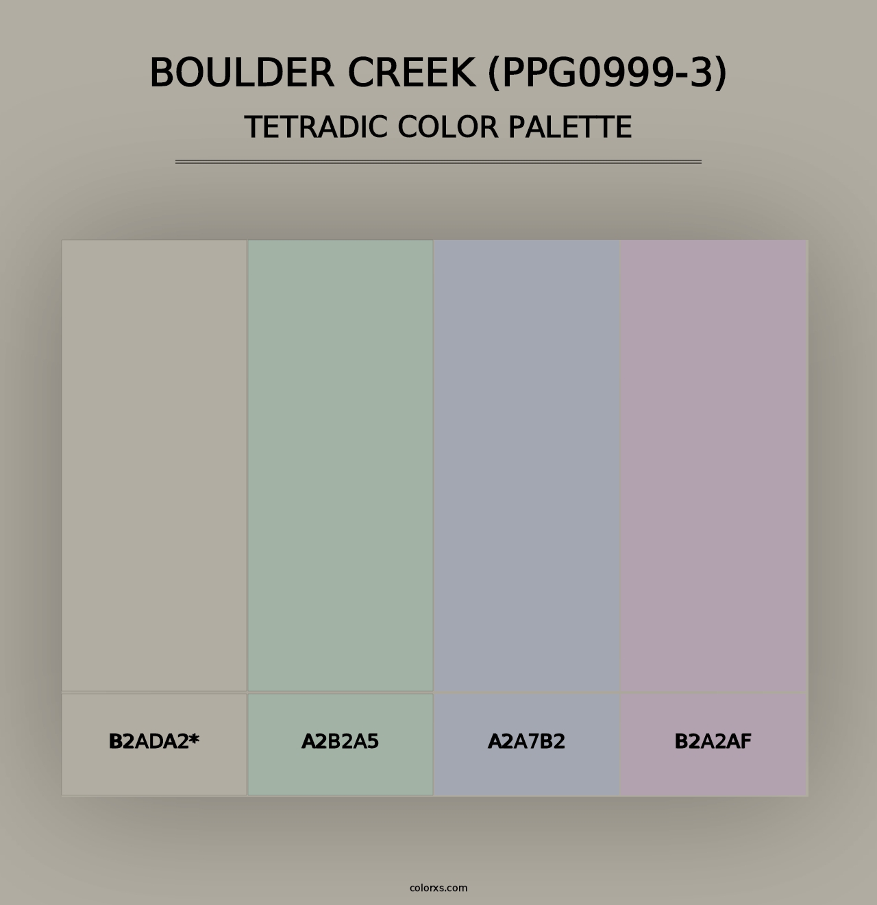 Boulder Creek (PPG0999-3) - Tetradic Color Palette