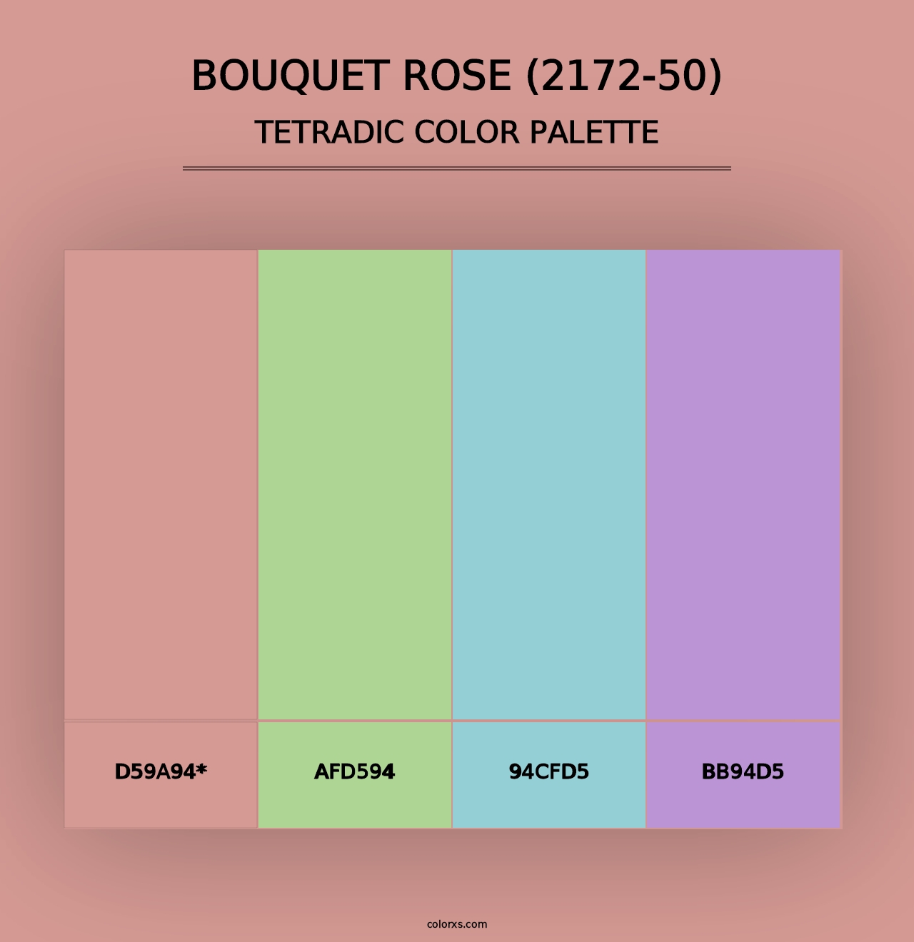 Bouquet Rose (2172-50) - Tetradic Color Palette