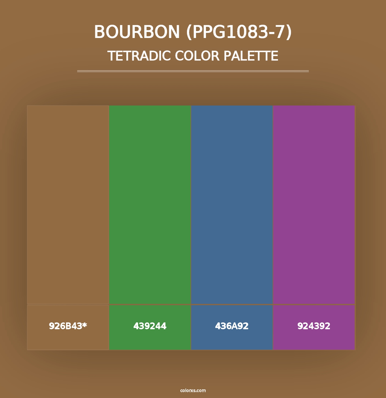 Bourbon (PPG1083-7) - Tetradic Color Palette