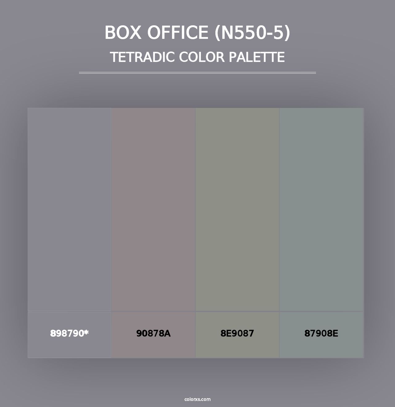 Box Office (N550-5) - Tetradic Color Palette