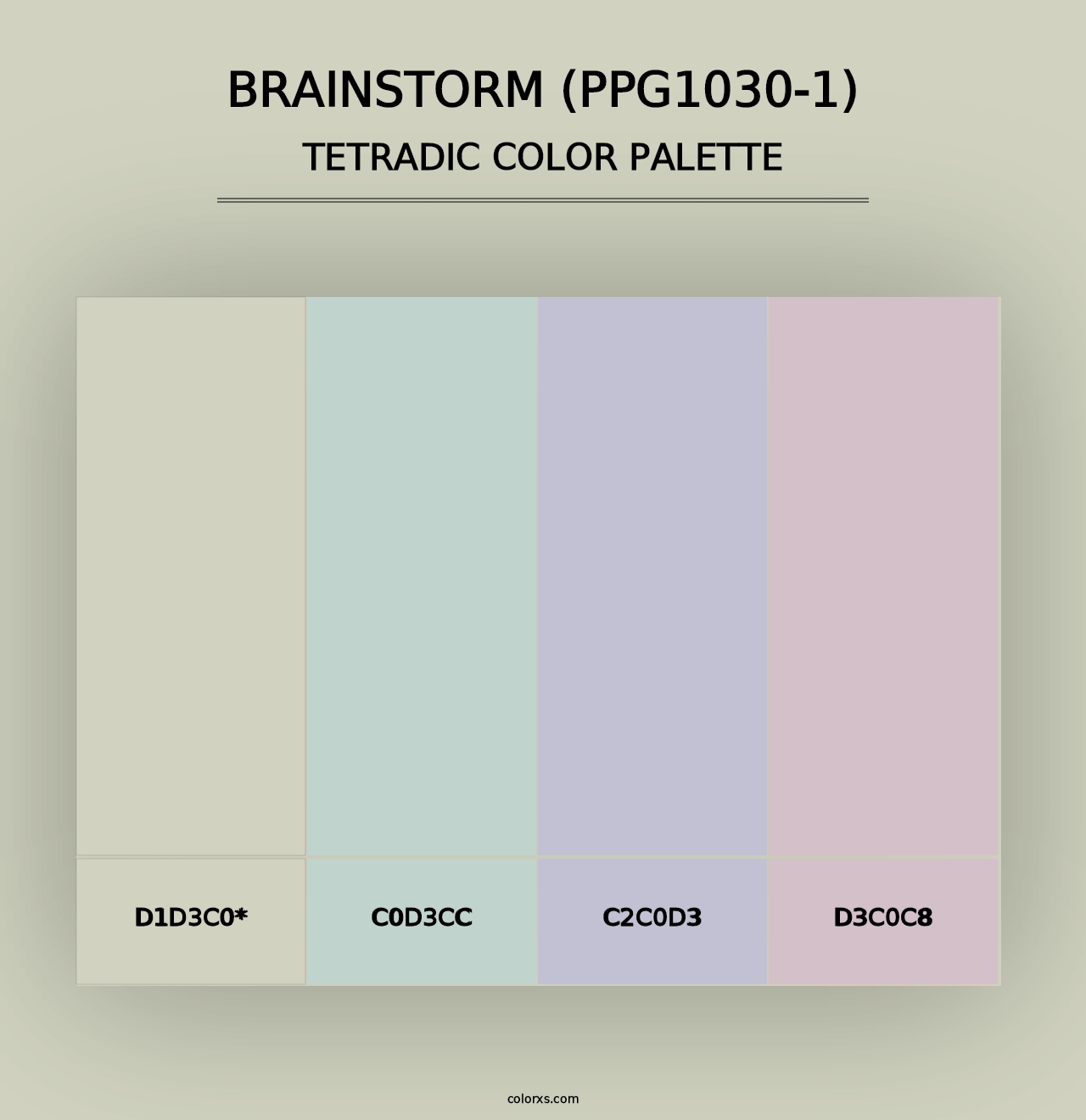 Brainstorm (PPG1030-1) - Tetradic Color Palette