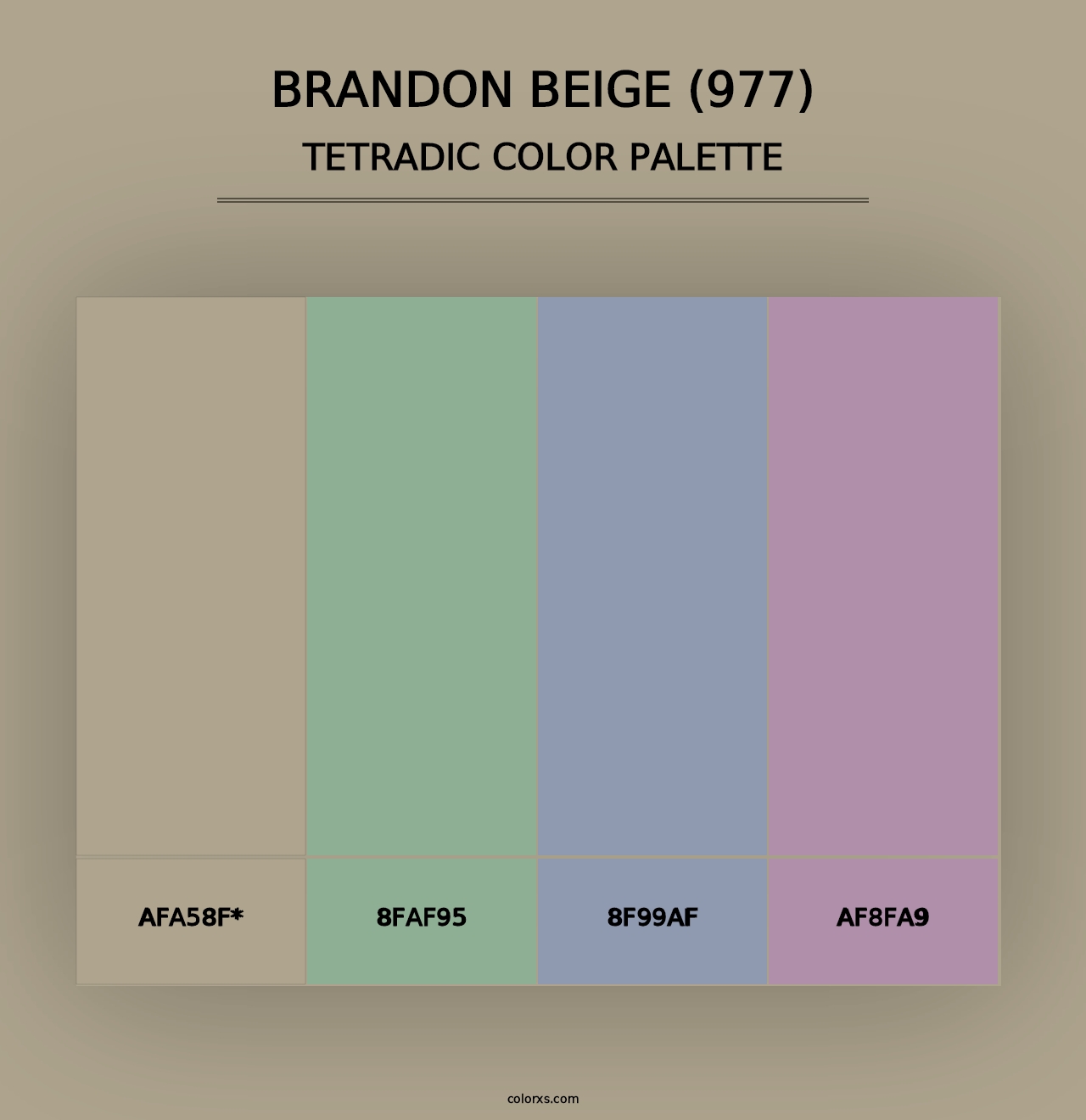 Brandon Beige (977) - Tetradic Color Palette