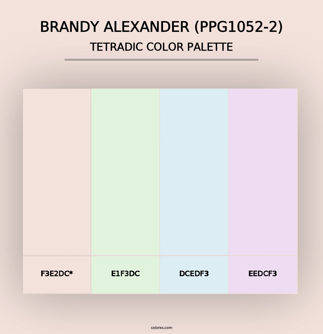 Brandy Alexander (PPG1052-2) - Tetradic Color Palette