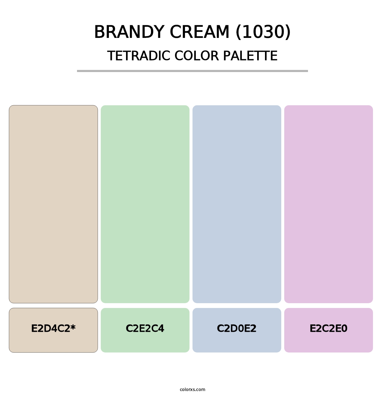 Brandy Cream (1030) - Tetradic Color Palette