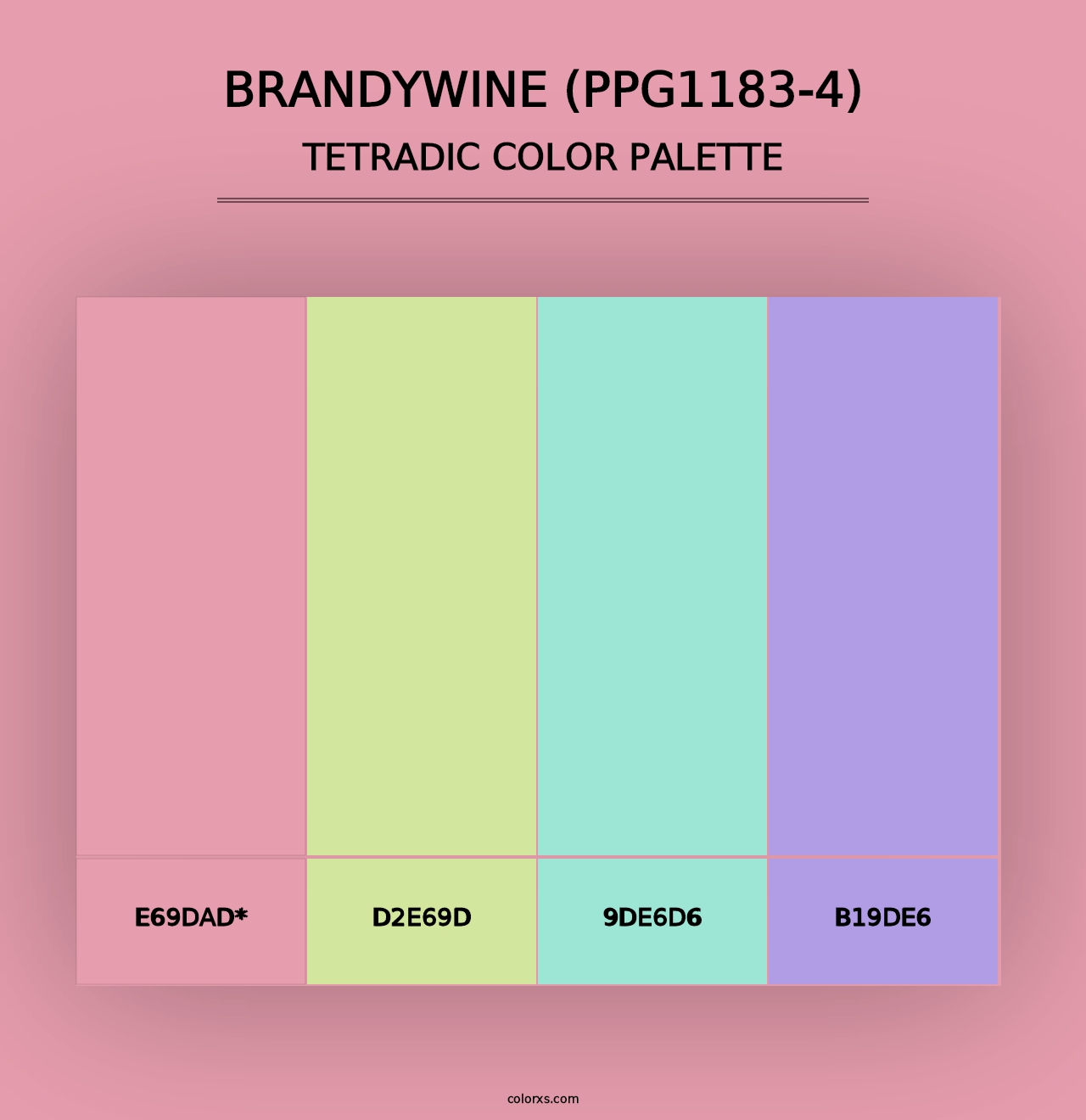 Brandywine (PPG1183-4) - Tetradic Color Palette