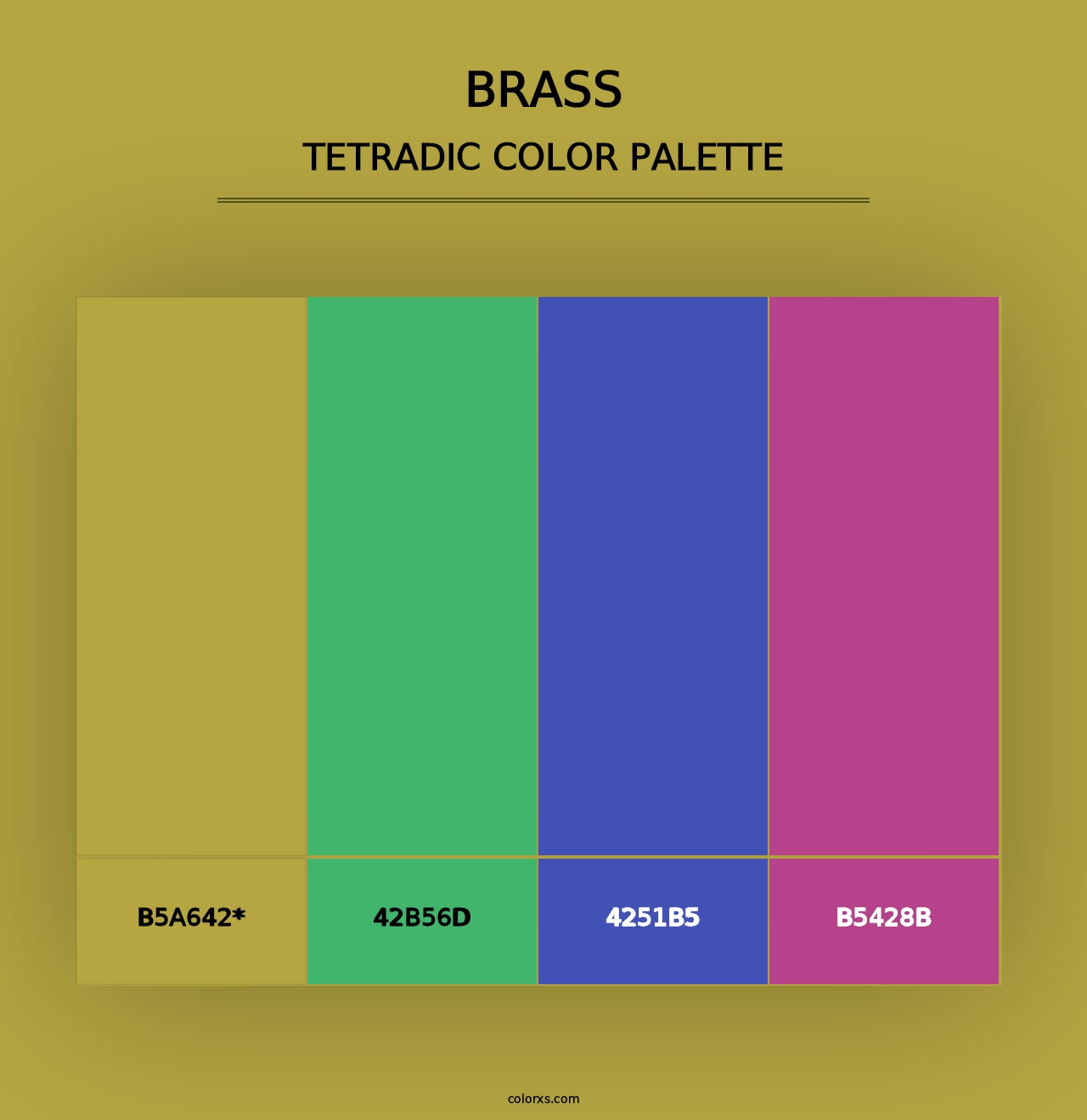 Brass - Tetradic Color Palette