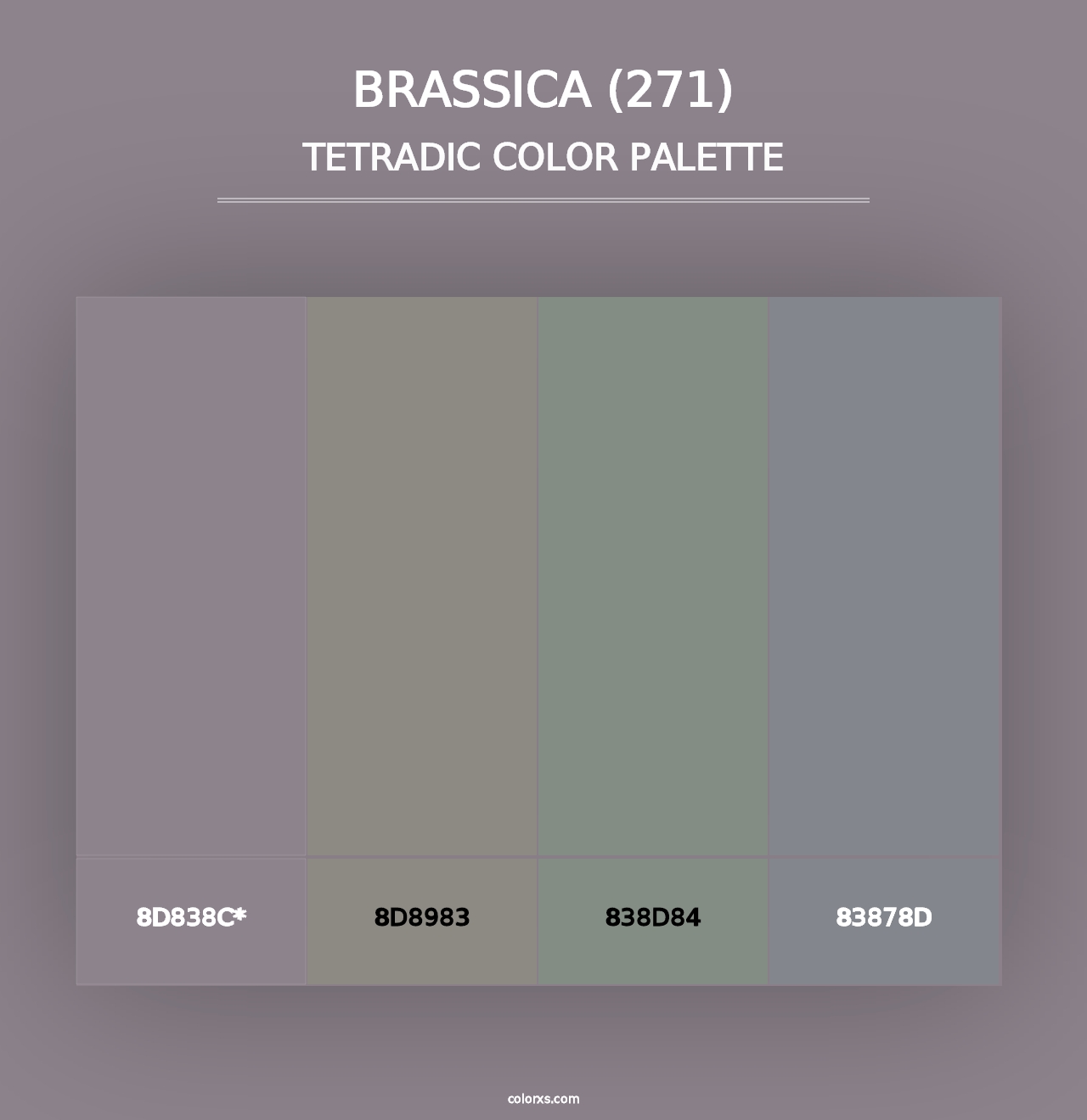 Brassica (271) - Tetradic Color Palette