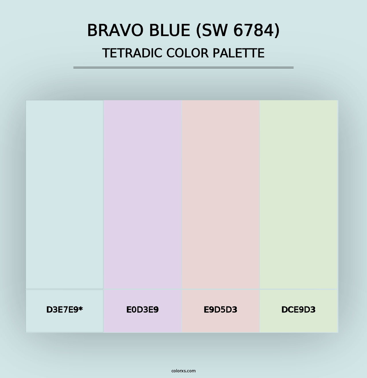 Bravo Blue (SW 6784) - Tetradic Color Palette