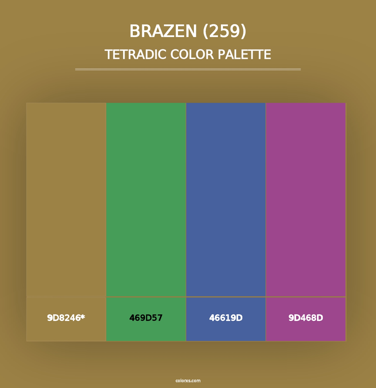 Brazen (259) - Tetradic Color Palette