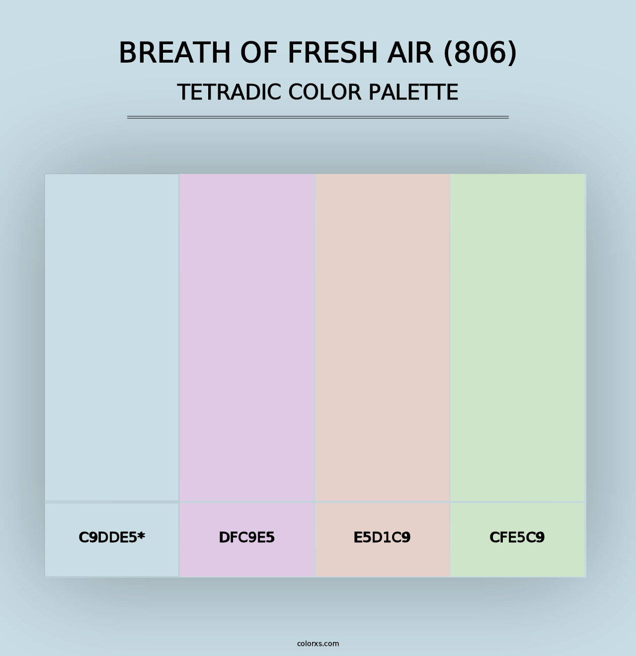 Breath of Fresh Air (806) - Tetradic Color Palette