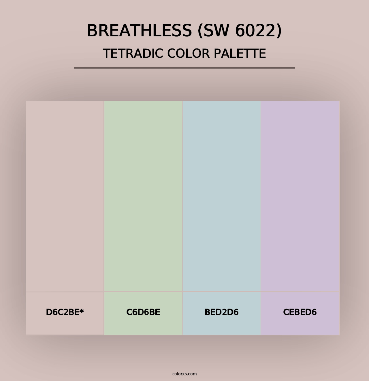 Breathless (SW 6022) - Tetradic Color Palette