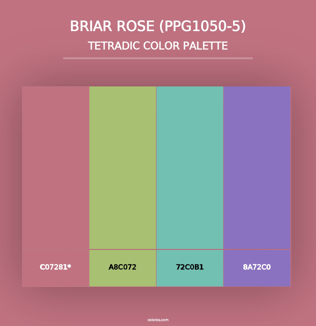 Briar Rose (PPG1050-5) - Tetradic Color Palette