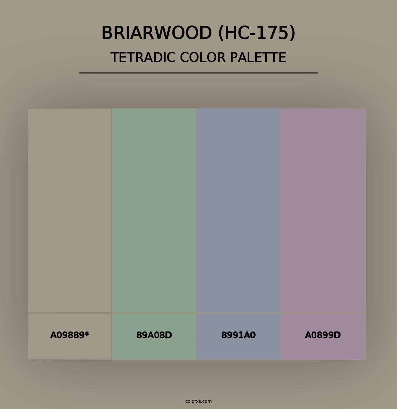 Briarwood (HC-175) - Tetradic Color Palette