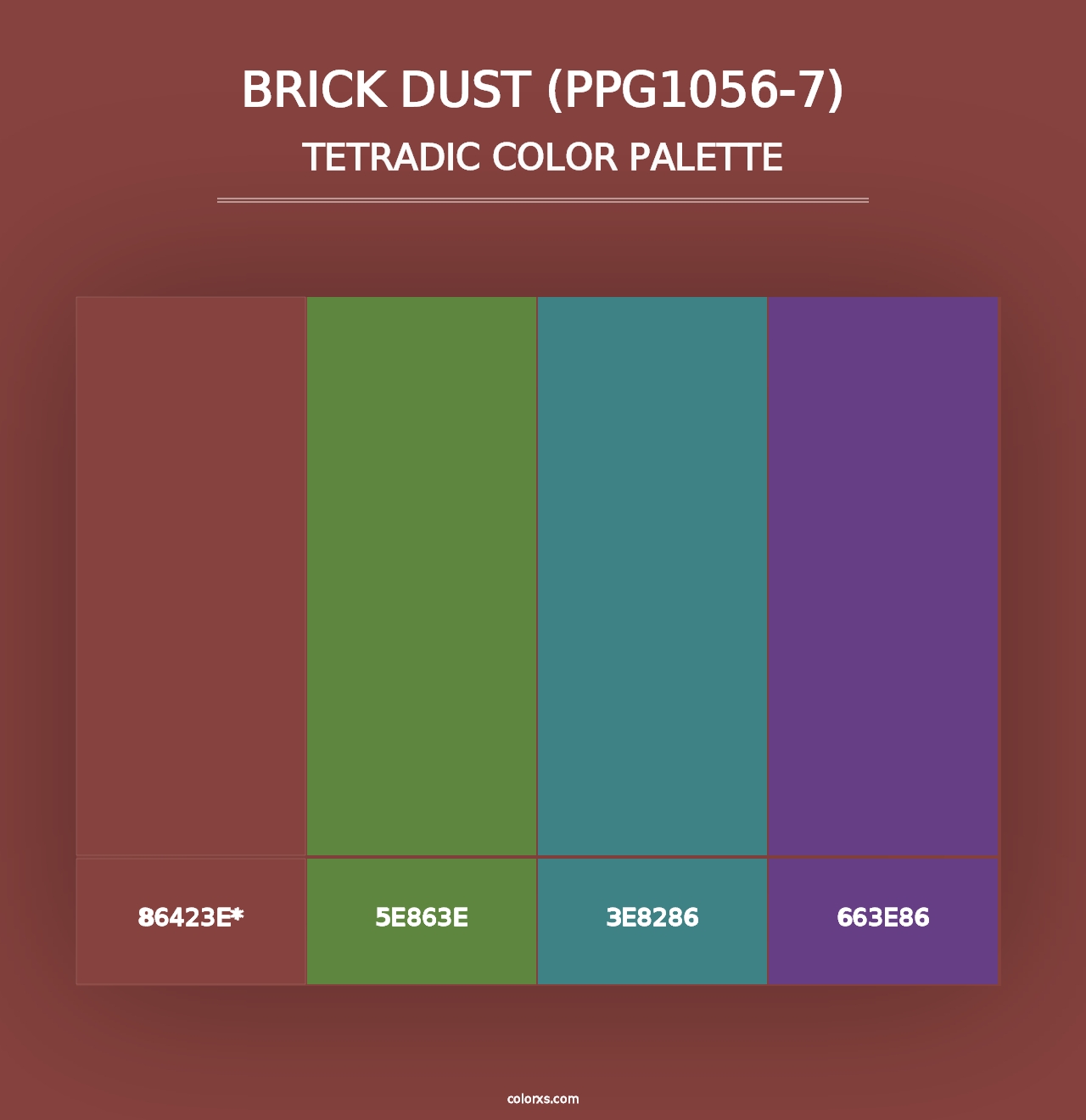 Brick Dust (PPG1056-7) - Tetradic Color Palette