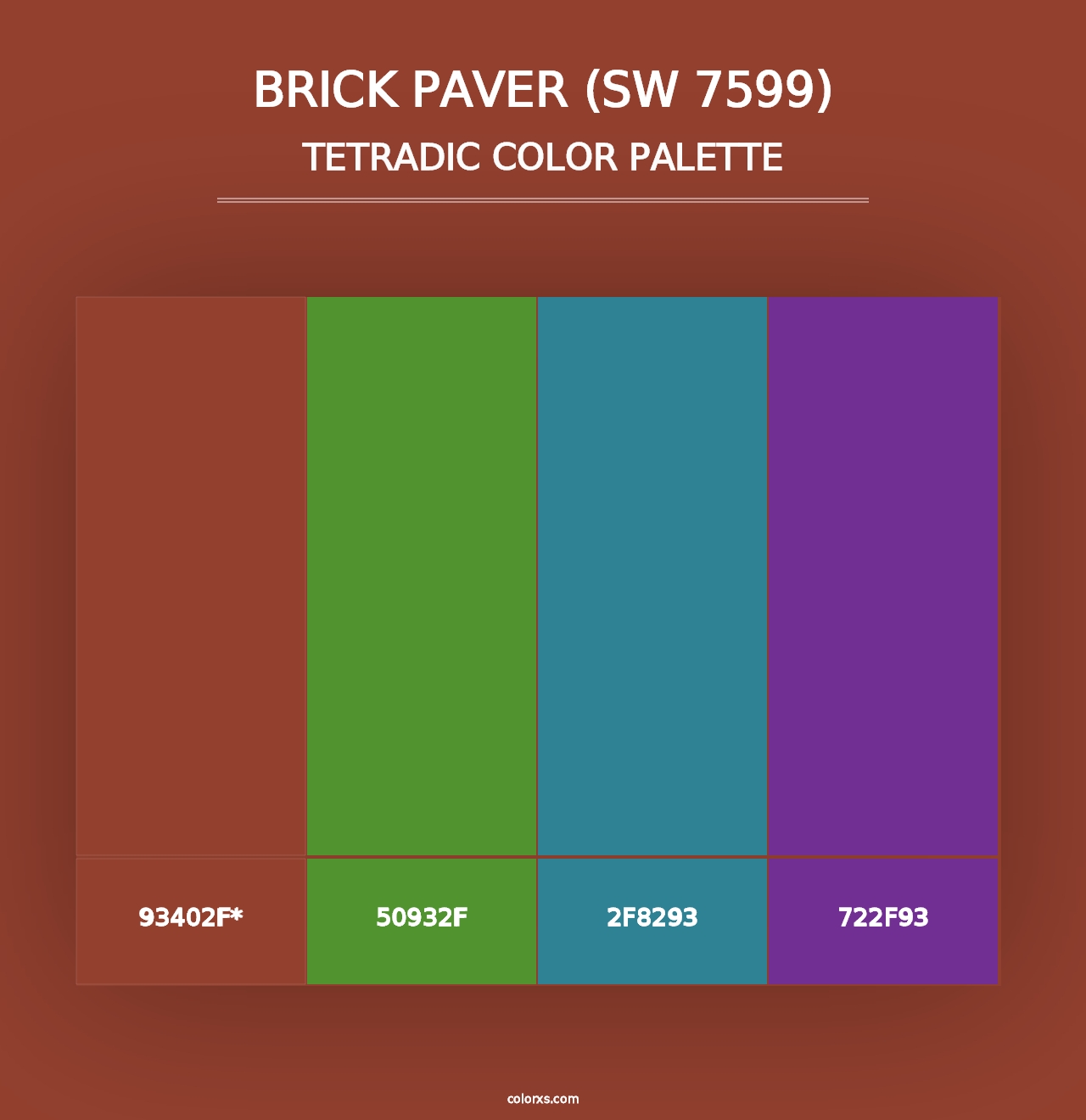 Brick Paver (SW 7599) - Tetradic Color Palette