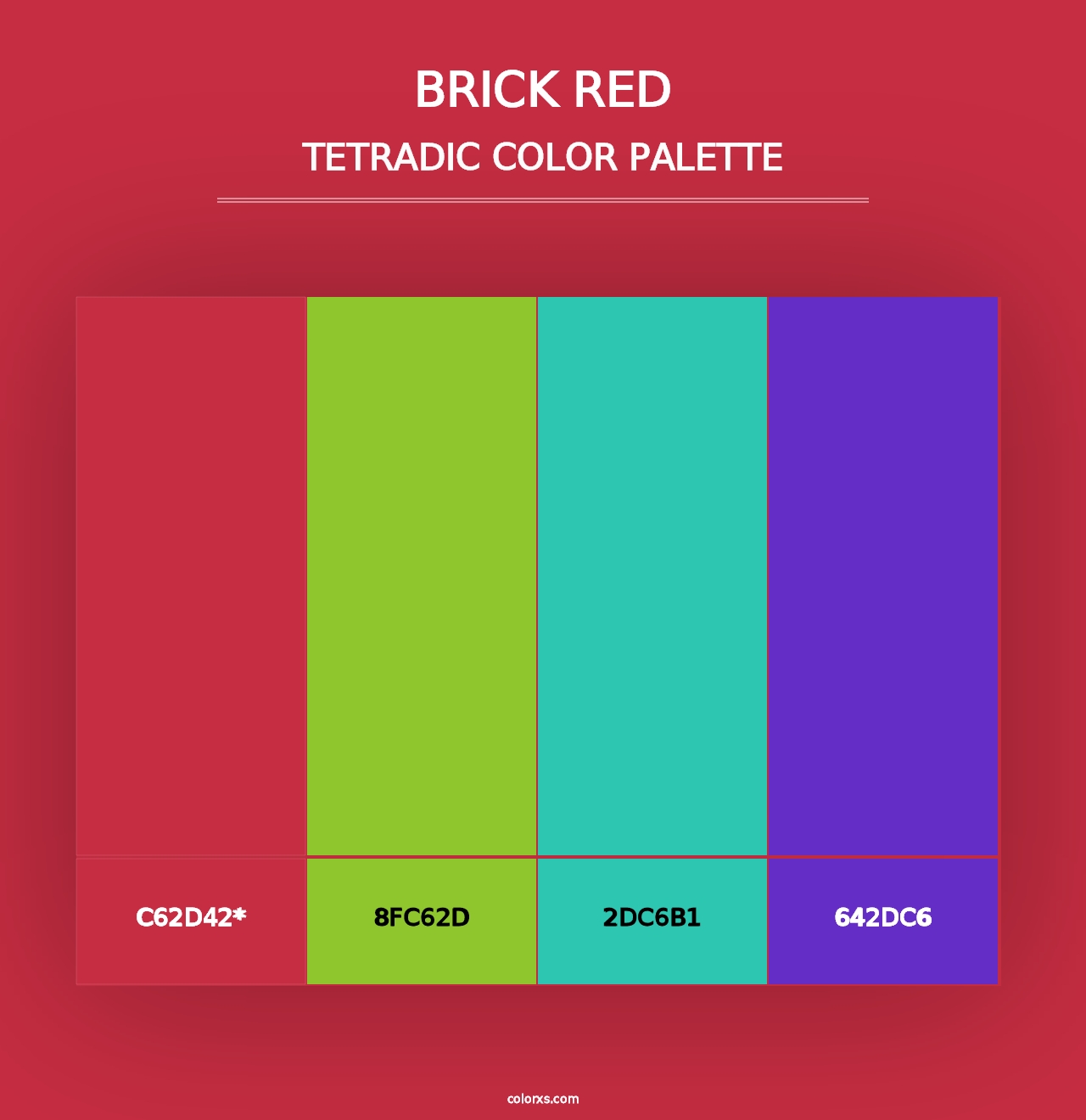 Brick Red - Tetradic Color Palette