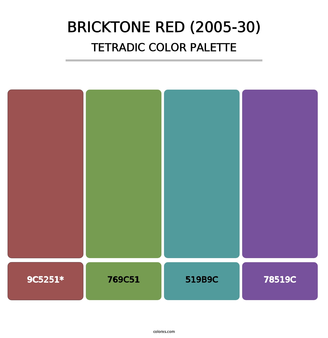 Bricktone Red (2005-30) - Tetradic Color Palette