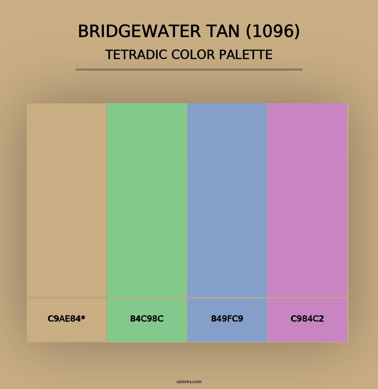 Bridgewater Tan (1096) - Tetradic Color Palette