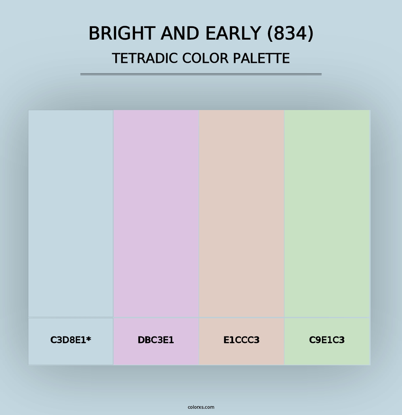 Bright and Early (834) - Tetradic Color Palette