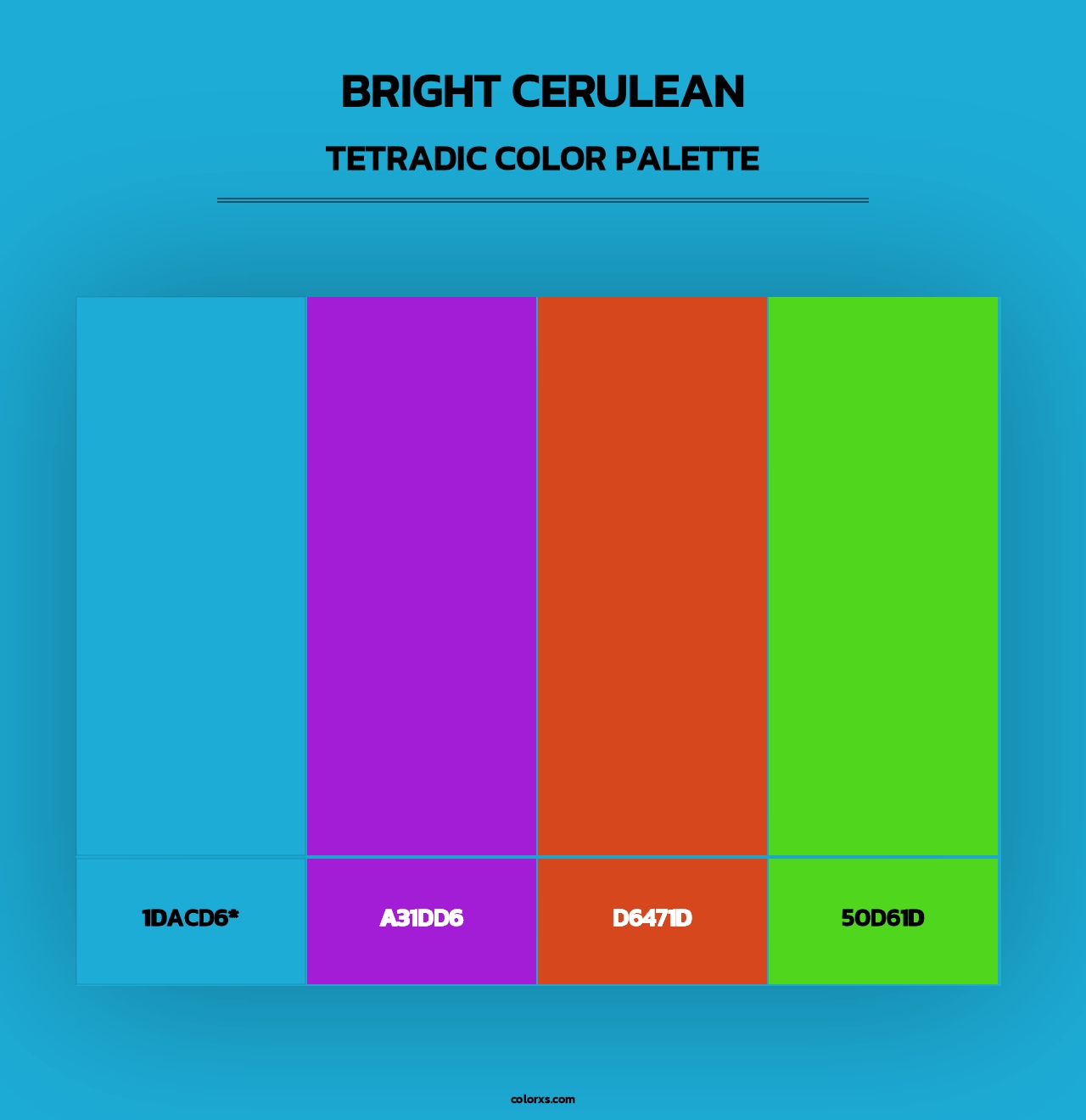 Bright Cerulean - Tetradic Color Palette